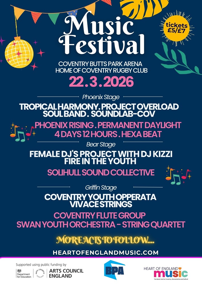 festival line up flyer - see text for details