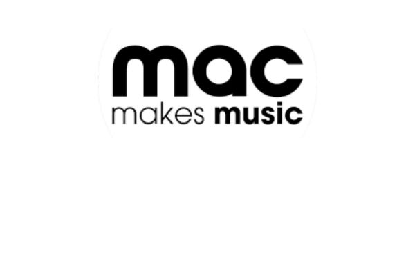 mac makes music black logo